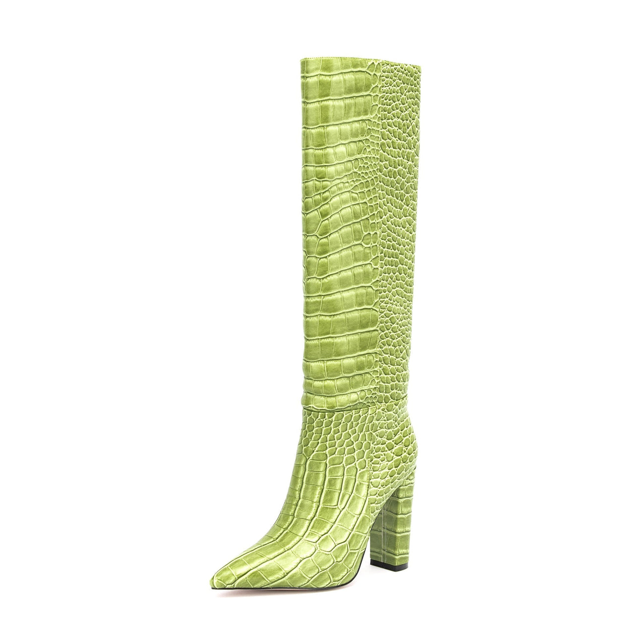 Ibty Collections shoes Snake Skin Below the Knee Boots