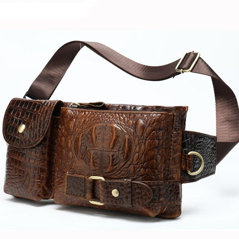 Ibty Collections 9080-coffeecroco / China Genuine Leather Fanny