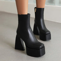 Thumbnail for Ibty Collections Mia Platform Ankle Boots