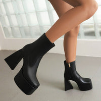 Thumbnail for Ibty Collections Mia Platform Ankle Boots