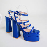 Thumbnail for Ibty Collections Sandals Blue / 42 Platform Wedges