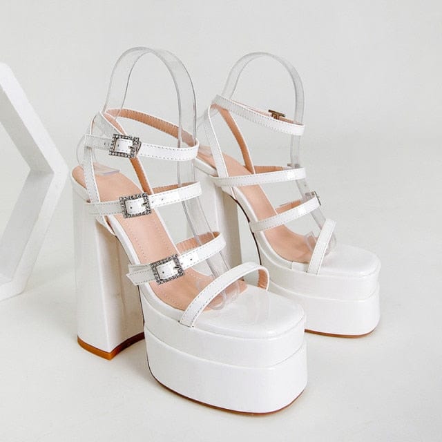 Ibty Collections Sandals White / 42 Platform Wedges