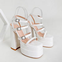 Thumbnail for Ibty Collections Sandals White / 42 Platform Wedges