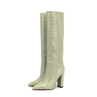 Thumbnail for Ibty Collections shoes Snake Skin Below the Knee Boots