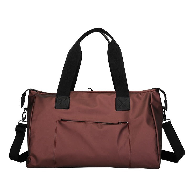 Ibty Collections Wine Red Nylon Travel Tote Bag